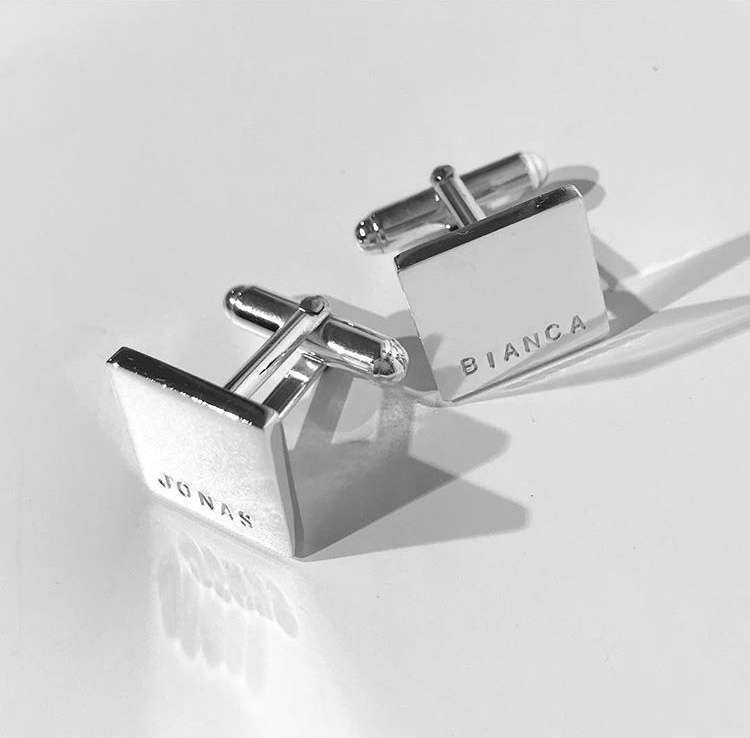 Square Cufflinks with Name