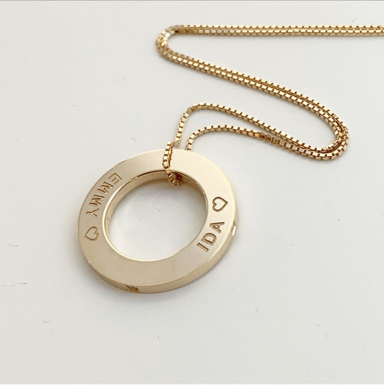 Lucky Coin Namnsmycke I Guld | Namnhalsband Guld | Namnsmycken.com