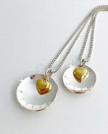 coin necklace with heart
