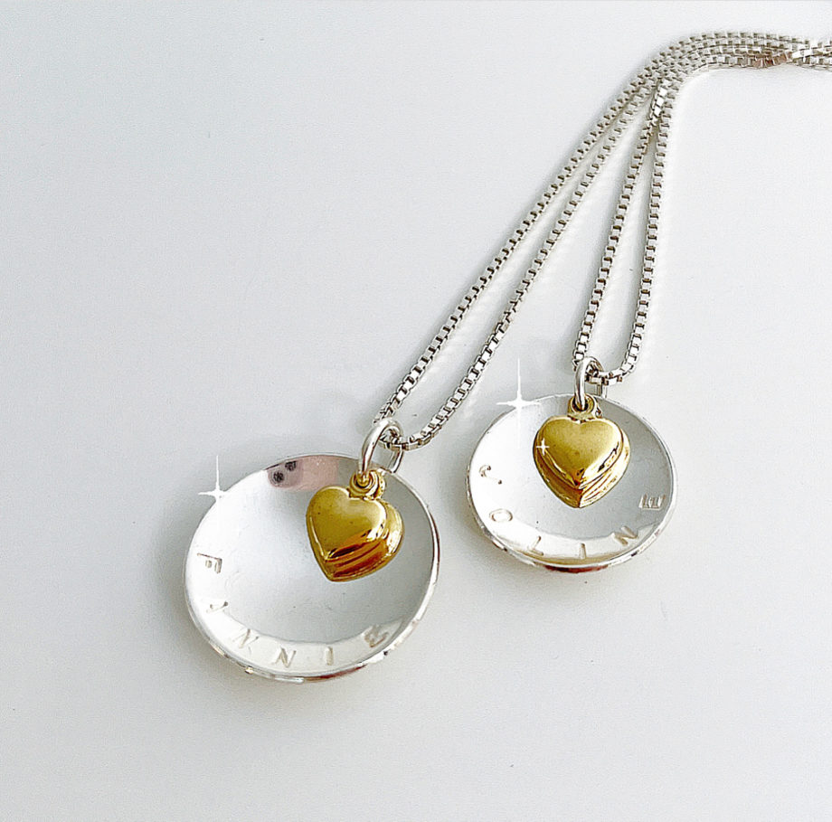 coin halsband med hjärta