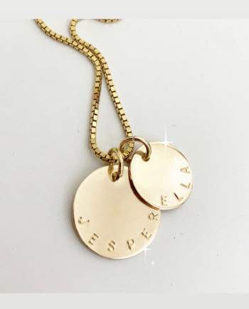 Coin name Necklace in gold
