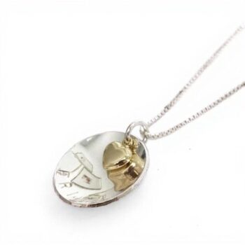 coin namnhalsband med hjärta