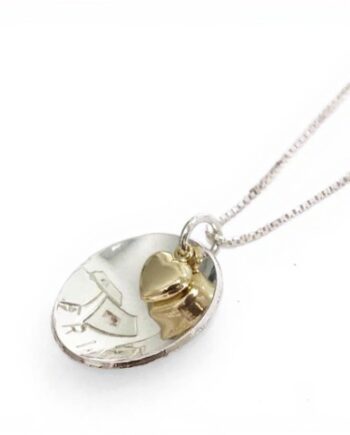 coin namnhalsband med hjärta