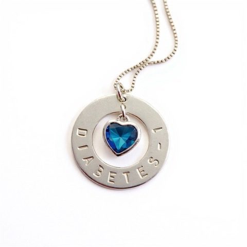 Diabeteshalsband i äkta silver