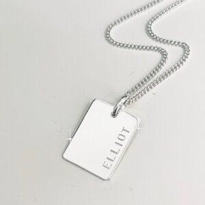 halsband med namnbricka - dophalsband med gravyr