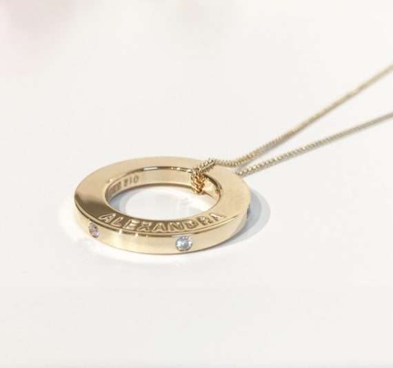 Lucky Coin Namnsmycke I Guld | Namnhalsband Guld | Namnsmycken.com