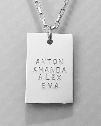 Necklace with big name badge