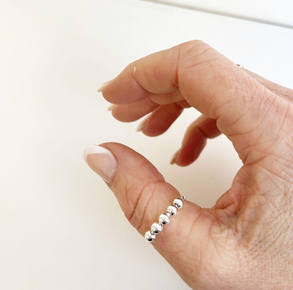 Antistressring i äkta silver anxiety ring