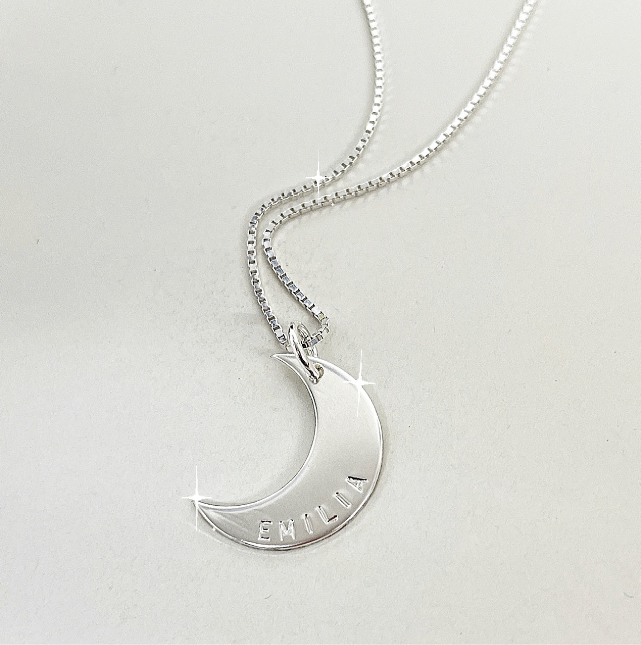 Moon name necklace