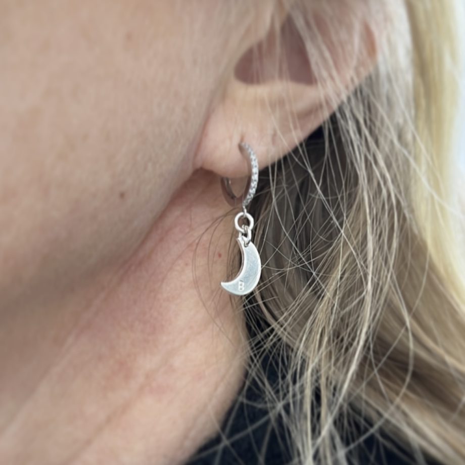 Moon & star earring