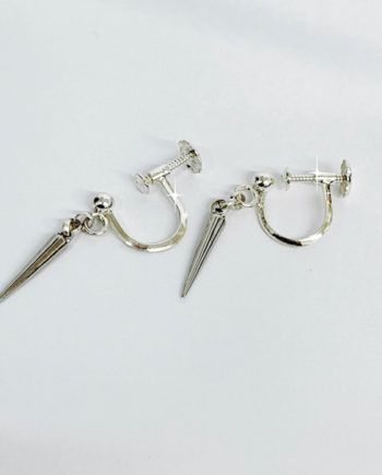 Raw rivet earrings with screw mount
