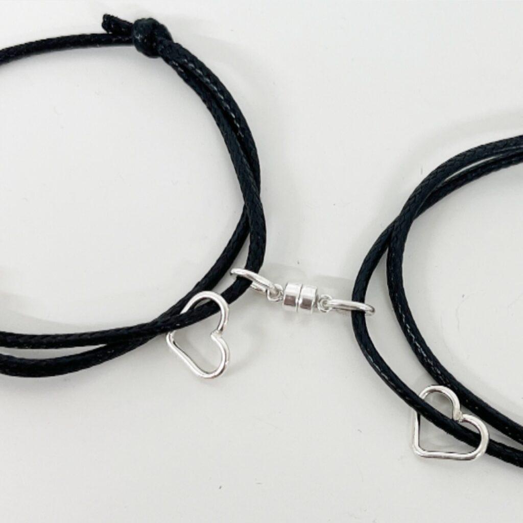 Magnetarmband äkta silver (2 st)