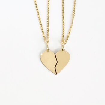 Halsband med brythjärta i 18K guld