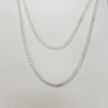 Kraftig pansarlänk i äkta silver