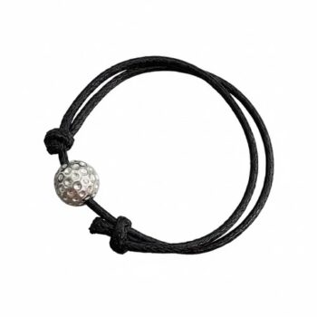 armband med golfboll i silver